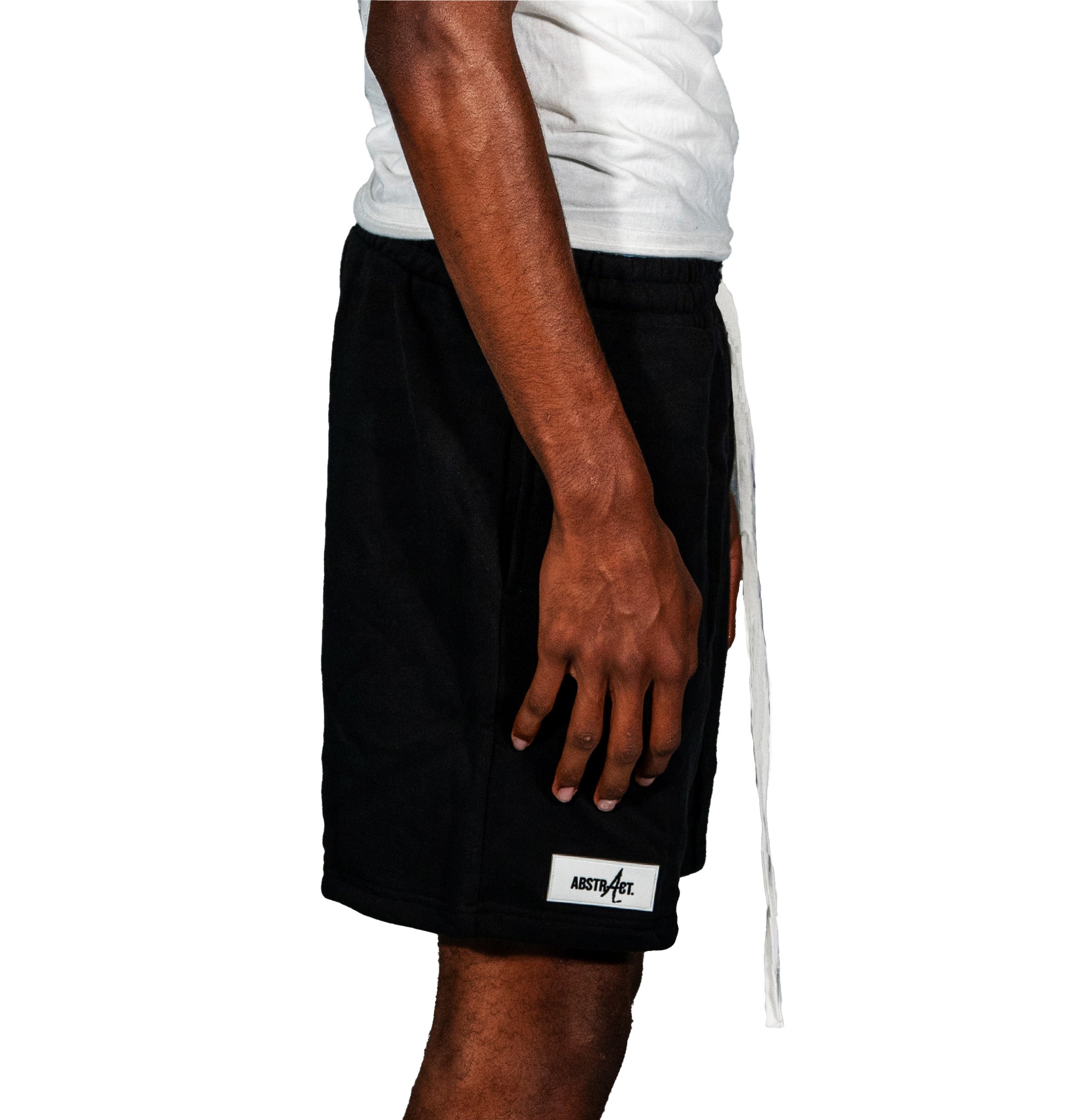 Black Abstract Shorts