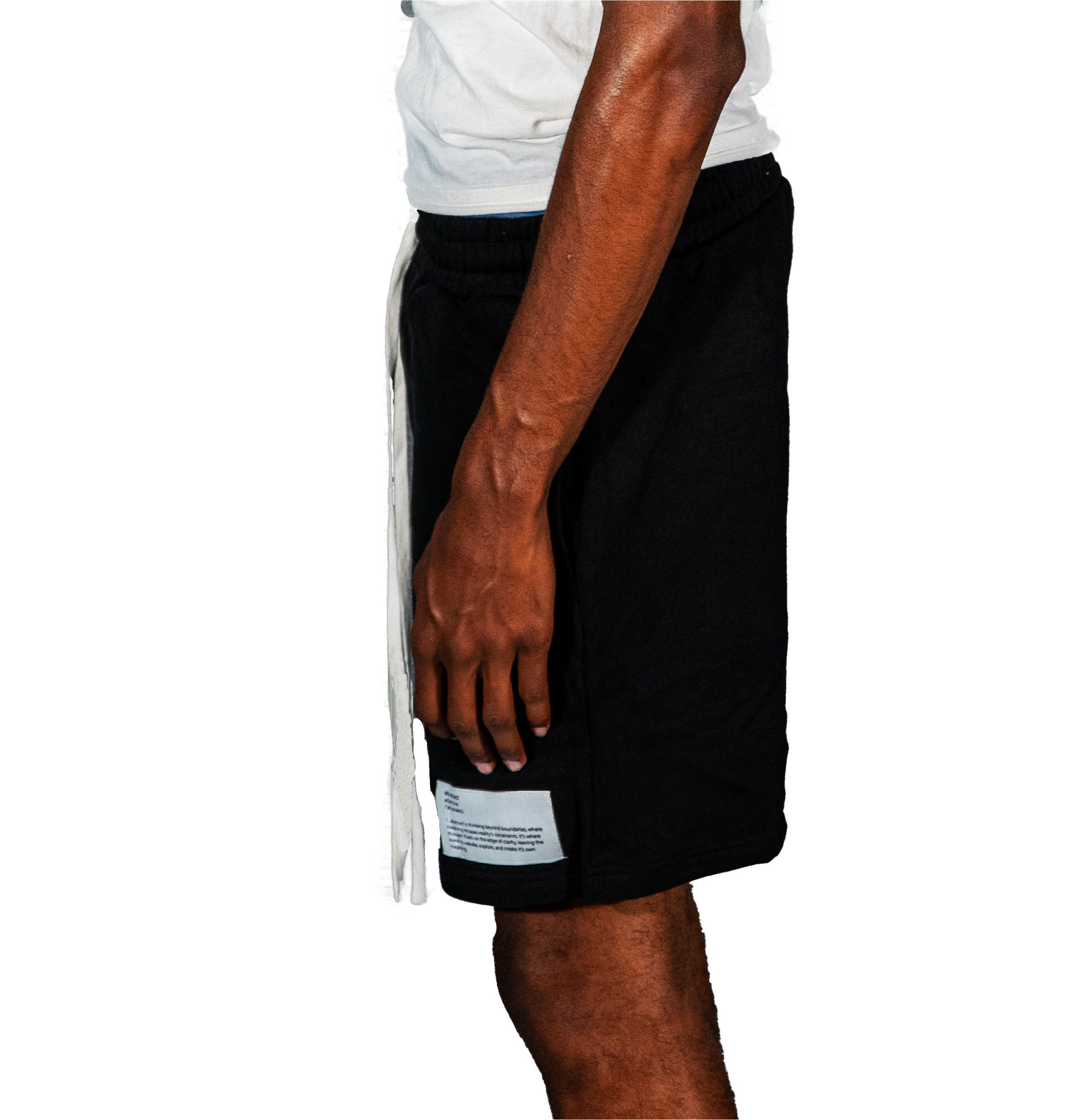 Black Abstract Shorts