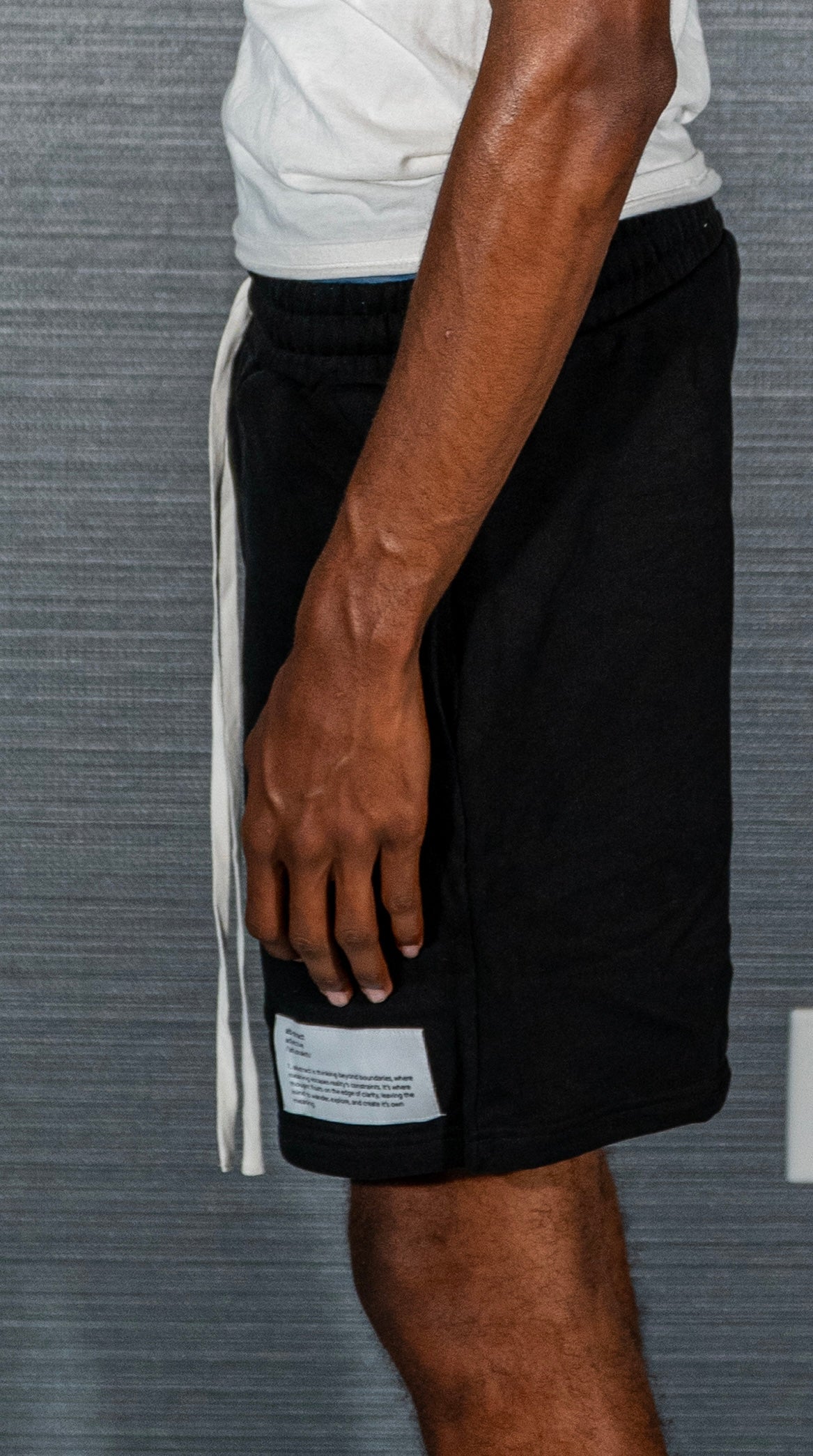 Black Abstract Shorts