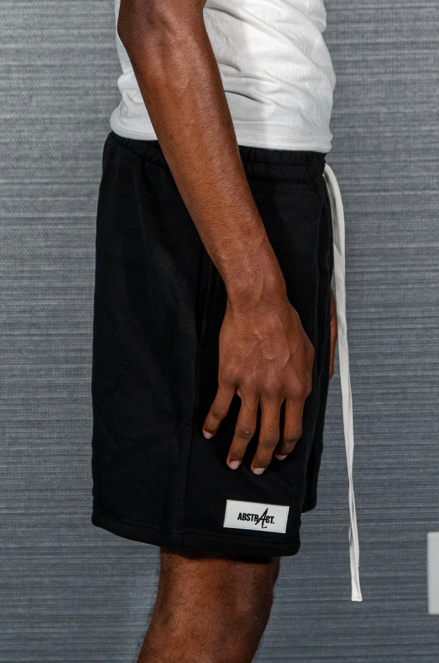 Black Abstract Shorts